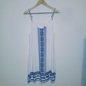 Skies Are Blue Tobin Embroidered Dress-Large-Braided Straps-Lined-Keyhole Back